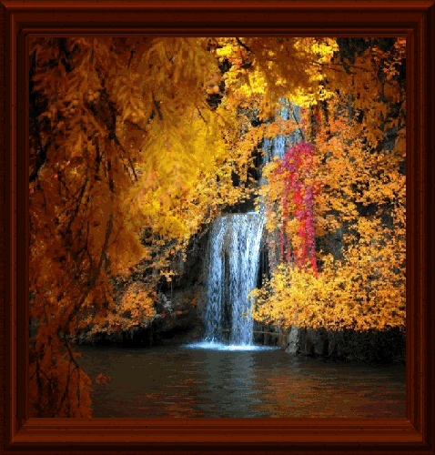  Jesiennie - jesien pejzaz wodospad ramka0_726ce_ddc918.gif