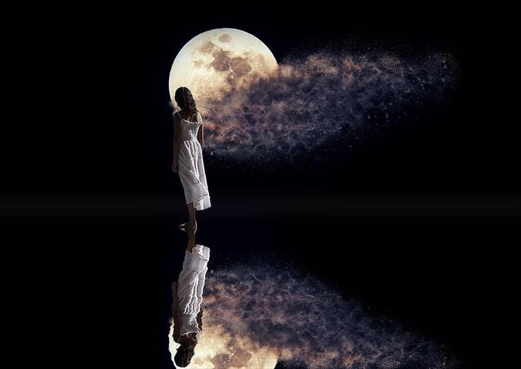 Ona i księżyc - moon-girl-dream-reflection-moonlight-dress-dark.jpg