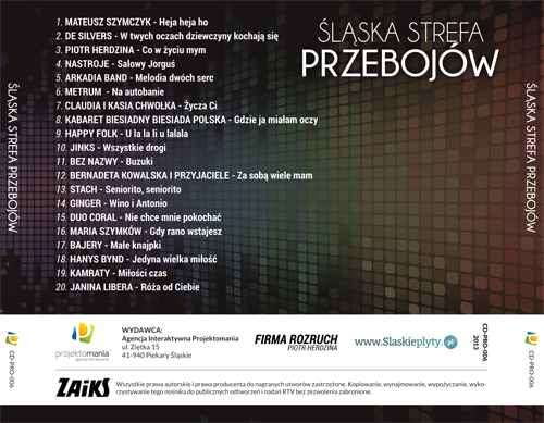 Śląska Strefa Przebojów 2014 - Śląska Strefa Przebojów 2014 - Back.jpg